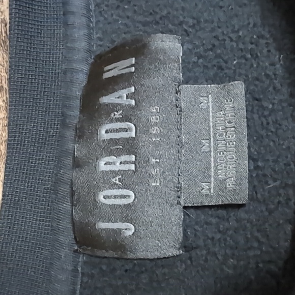 Jordan Classic Jumpman Crewneck Sweatshirt Size Medium In Black - Picture 2 of 7